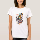 Abstrakte Butterfly Art Design T-Shirt (Vorderseite)