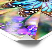 Abstrakte Butterfly-Blume Fotodruck (Ecke)