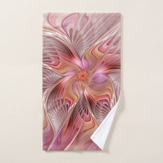 Abstrakte Butterfly Farbenfrohe Fantasie Fraktal K Badhandtuch Set (Handtuch)