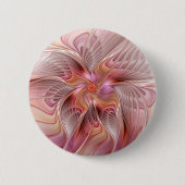 Abstrakte Butterfly Farbenfrohe Fantasie Fraktal K Button (Vorderseite)