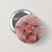 Abstrakte Butterfly Farbenfrohe Fantasie Fraktal K Button (Vorne & Hinten)