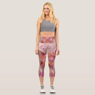 Abstrakte Butterfly Farbenfrohe Fantasie Fraktal K Capri Leggings