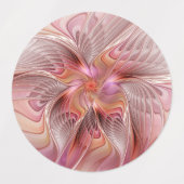 Abstrakte Butterfly Farbenfrohe Fantasie Fraktal K Etiketten (Design 2)