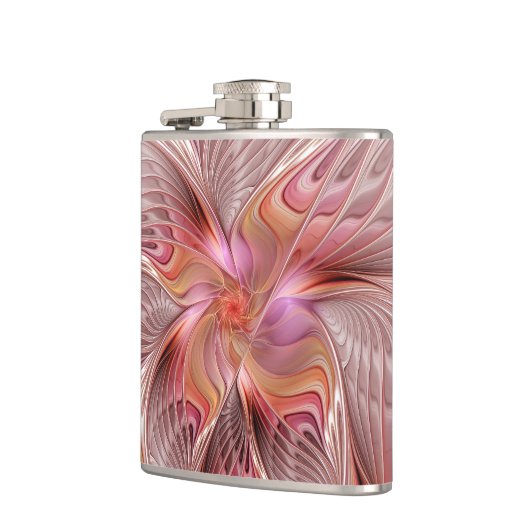 Abstrakte Butterfly Farbenfrohe Fantasie Fraktal K Flachmann (Links)