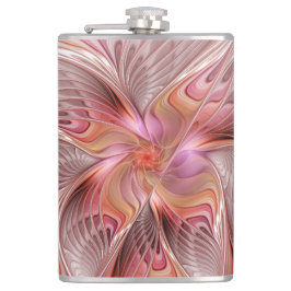 Abstrakte Butterfly Farbenfrohe Fantasie Fraktal K Flachmann
