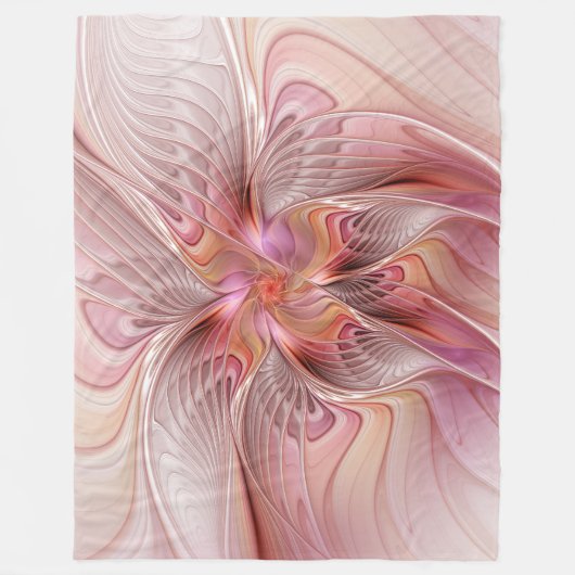 Abstrakte Butterfly Farbenfrohe Fantasie Fraktal K Fleecedecke (Vorderseite)