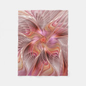 Abstrakte Butterfly Farbenfrohe Fantasie Fraktal K Fleecedecke (Vorderseite)