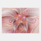 Abstrakte Butterfly Farbenfrohe Fantasie Fraktal K Geschenkpapier Set (Vorderseite)