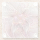 Abstrakte Butterfly Farbenfrohe Fantasie Fraktal K Glasuntersetzer (Rückseite)