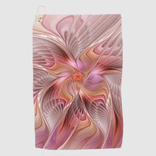 Abstrakte Butterfly Farbenfrohe Fantasie Fraktal K Golfhandtuch
