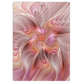 Abstrakte Butterfly Farbenfrohe Fantasie Fraktal K Klemmbrett (Rückseite)