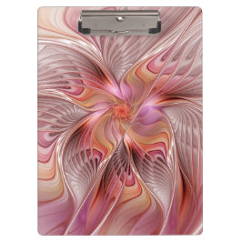 Abstrakte Butterfly Farbenfrohe Fantasie Fraktal K Klemmbrett