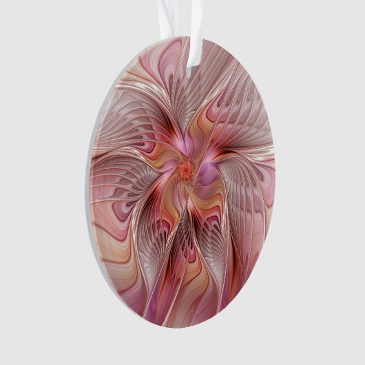 Abstrakte Butterfly Farbenfrohe Fantasie Fraktal K Ornament (Vorderseite)