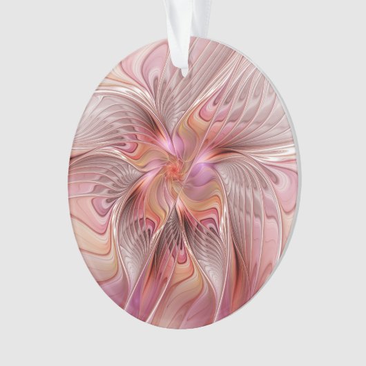 Abstrakte Butterfly Farbenfrohe Fantasie Fraktal K Ornament (Vorderseite)