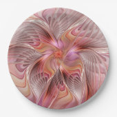 Abstrakte Butterfly Farbenfrohe Fantasie Fraktal K Pappteller (Vorderseite)