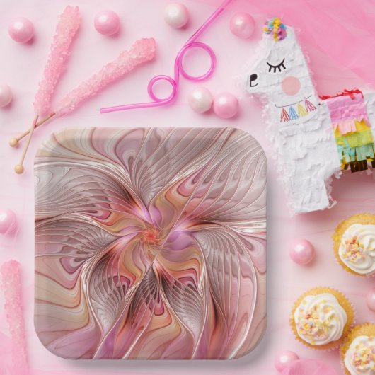 Abstrakte Butterfly Farbenfrohe Fantasie Fraktal K Pappteller (Party)