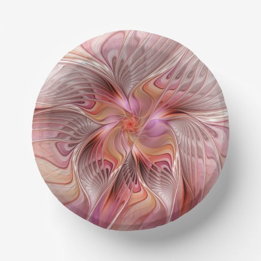 Abstrakte Butterfly Farbenfrohe Fantasie Fraktal K Pappteller (Vorderseite)