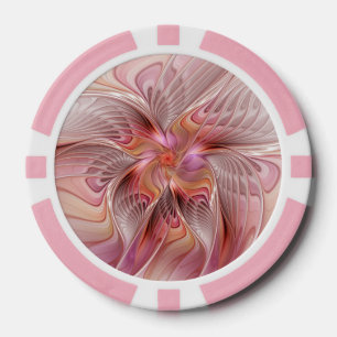 Abstrakte Butterfly Farbenfrohe Fantasie Fraktal K Pokerchips