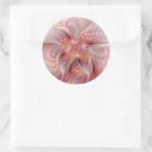 Abstrakte Butterfly Farbenfrohe Fantasie Fraktal K Runder Aufkleber (Tasche)