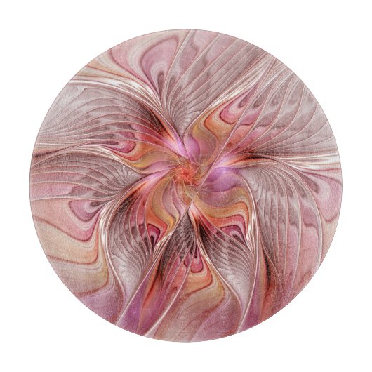 Abstrakte Butterfly Farbenfrohe Fantasie Fraktal K Schneidebrett (Vorderseite)