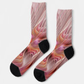 Abstrakte Butterfly Farbenfrohe Fantasie Fraktal K Socken (Linkes Detail)