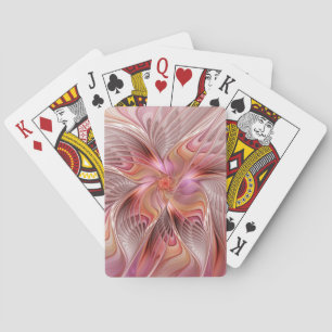Abstrakte Butterfly Farbenfrohe Fantasie Fraktal K Spielkarten