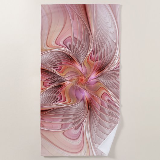 Abstrakte Butterfly Farbenfrohe Fantasie Fraktal K Strandtuch (Vorderseite)