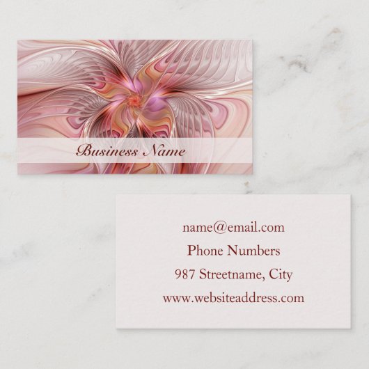 Abstrakte Butterfly Farbenfrohe Fantasie Fraktal K Visitenkarte (Vorne/Hinten)