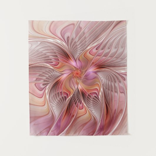 Abstrakte Butterfly Farbenfrohe Fantasie Fraktal K Wandteppich (Vorderseite)