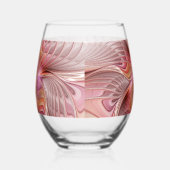 Abstrakte Butterfly Farbenfrohe Fantasie Fraktal K Weinglas Ohne Stiel (Rechts)