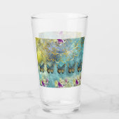 Abstrakte Butterfly & Floral Design Glas (Rückseite)
