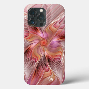 Abstrakte Butterfly-Kunstinitialen im Fraktal Case-Mate iPhone Hülle