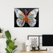 Abstrakte Butterfly-Malerei - Kunstdrucke Poster (Heimbüro)