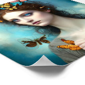 Abstrakte Butterfly Princess Poster (Ecke)