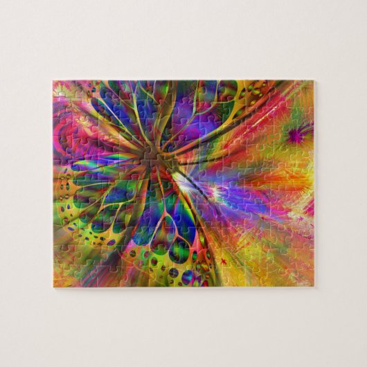 Abstrakte Butterfly Wasserfarbe Kunst Puzzle (Horizontal)