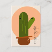 Abstrakte Cactus Artisan Earring Display Cards Telefonnummerkarte (Vorderseite)