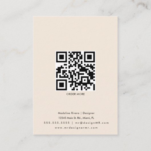 Abstrakte Cactus Artisan Earring Display Cards Telefonnummerkarte (Rückseite)