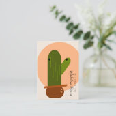 Abstrakte Cactus Artisan Earring Display Cards Telefonnummerkarte (Stehend Vorderseite)