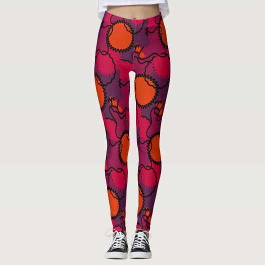 Abstrakte Camouflage Leggings (Vorderseite)