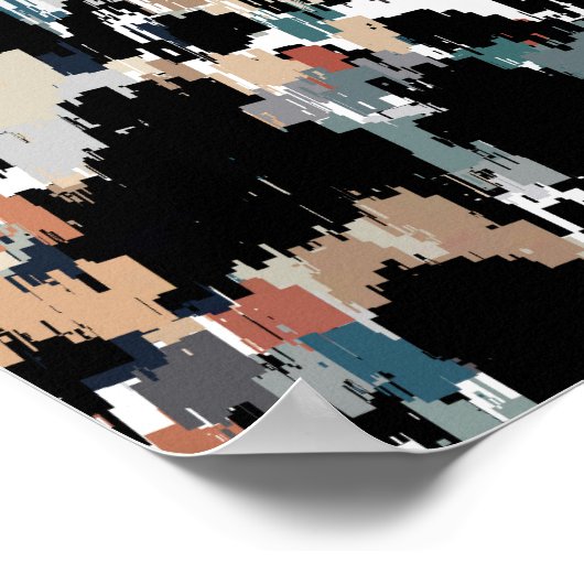 Abstrakte Camouflage Poster (Ecke)
