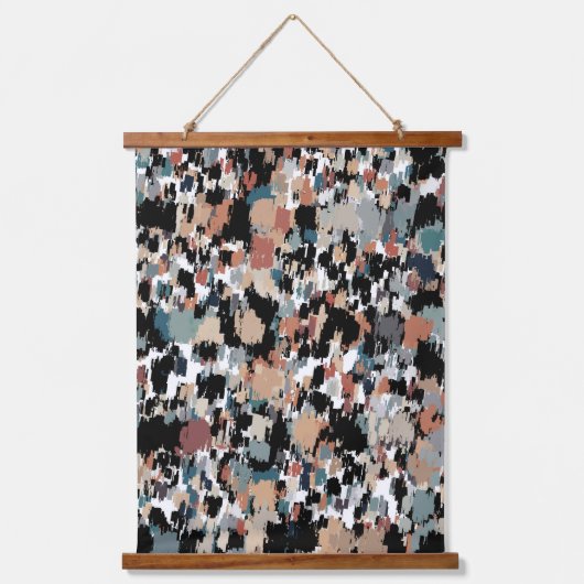 Abstrakte Camouflage Wandteppich Mit Holzrahmen (Vorderseite)
