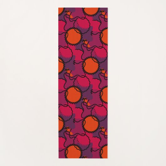 Abstrakte Camouflage Yogamatte (Vorderseite)