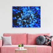 Abstrakte Canvas aus schwarzem und blauem Glas Leinwanddruck (Insitu (Wohnzimmer))