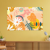 Abstrakte Canvas mit Blumenmuster Leinwanddruck (Insitu (Wohnzimmer))