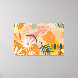 Abstrakte Canvas mit Blumenmuster Leinwanddruck