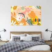 Abstrakte Canvas mit Blumenmuster Leinwanddruck (Insitu (Schlafzimmer))