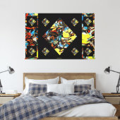 Abstrakte Carnation Canvas Print w/ Dreaming Leinwanddruck (Insitu (Schlafzimmer))