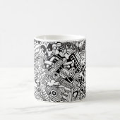 Abstrakte Cartoon detaillierte Illustration Kaffeetasse (Mittel)