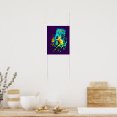 ABSTRAKTE CAT ART EXTRA FARBIG VON SIXSOX POSTER (Küche)