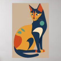 Abstrakte Cat Print Poster-Wohngestaltung